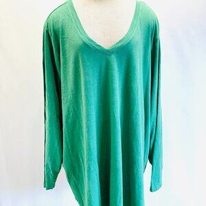 NWT SONOMA Women Long Sleeve Pullover Cotton The Everyday Tee Shirt Top Size 5X